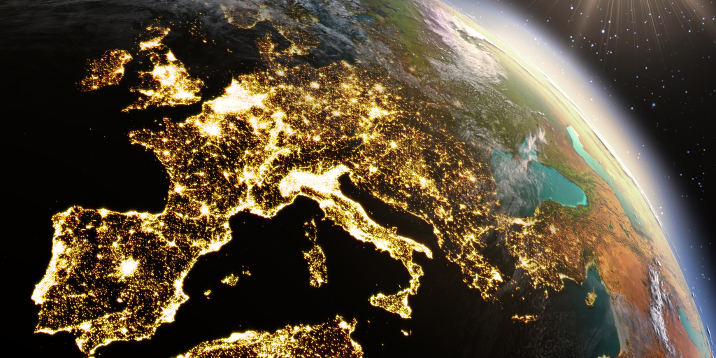 Planet Earth Europe zone. Elements of this image furnished by NASA